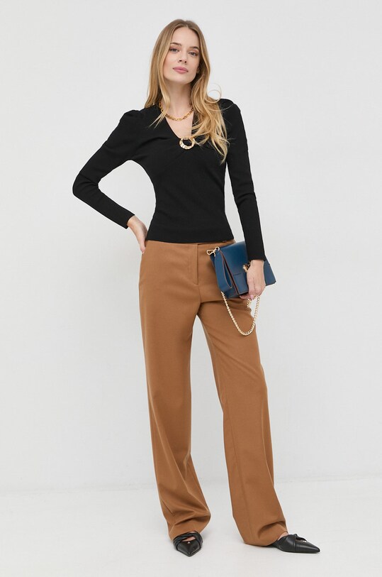 Majica dugih rukava Morgan MATI.NOIR crna AW22