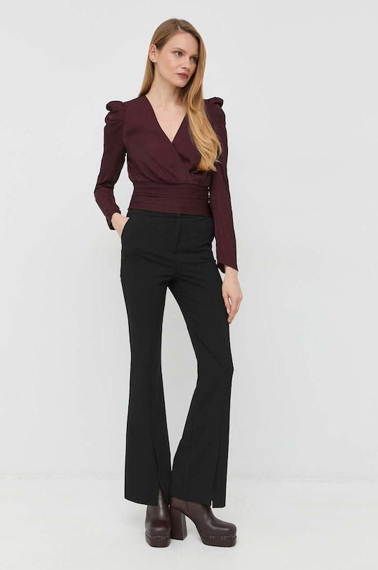 Morgan bluza OCHARMA.RED.VELVET burgundia AW22