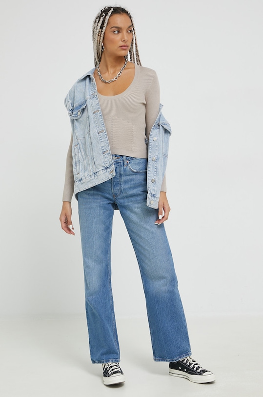 Abercrombie & Fitch pulover KI150.2706.400 bej AW22