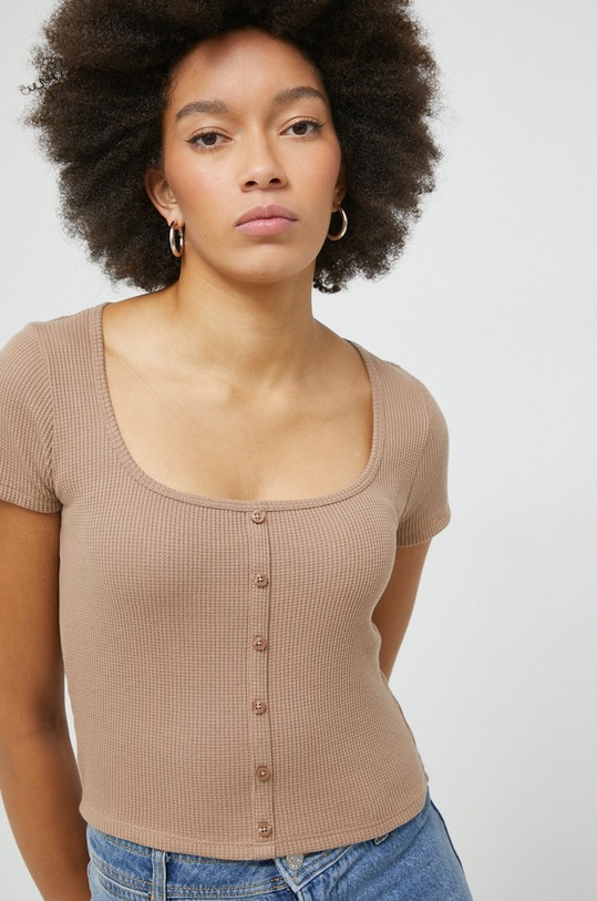 Hollister Co. t-shirt KI339.2680.410 beżowy AW22