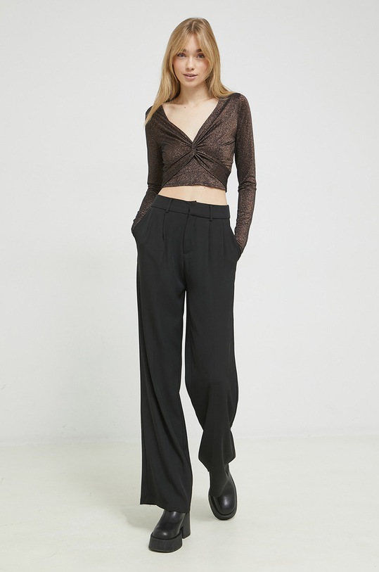 Abercrombie & Fitch longsleeve KI139.2703.900 brązowy AW22