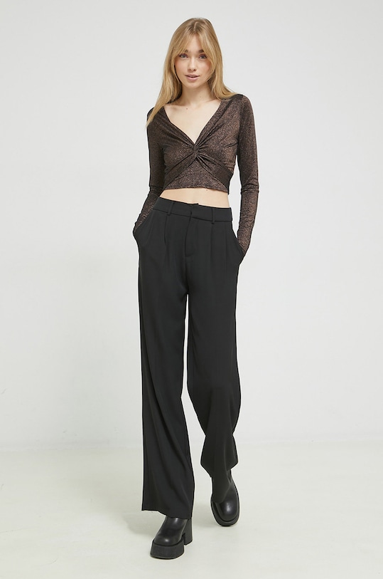 Abercrombie & Fitch longsleeve KI139.2703.900 brązowy AW22