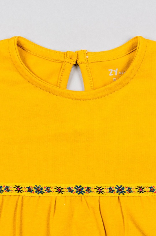 Detské tričko s dlhým rukávom zippy žltá 226.1918ZT