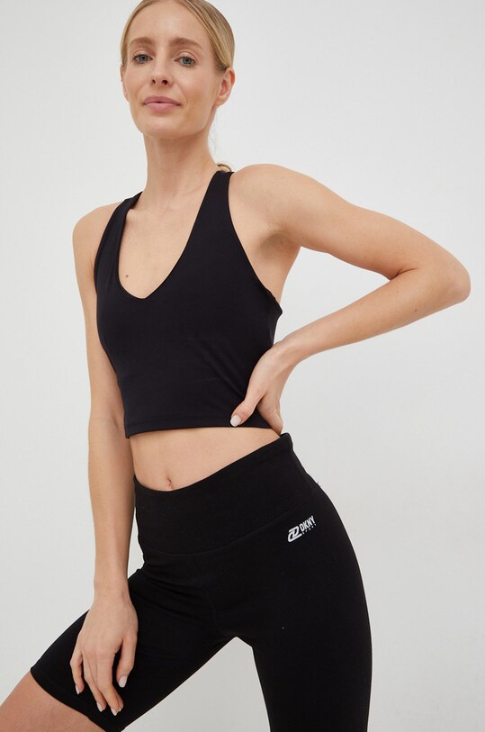 Топ Dkny с эластаном чёрный DP2T9141