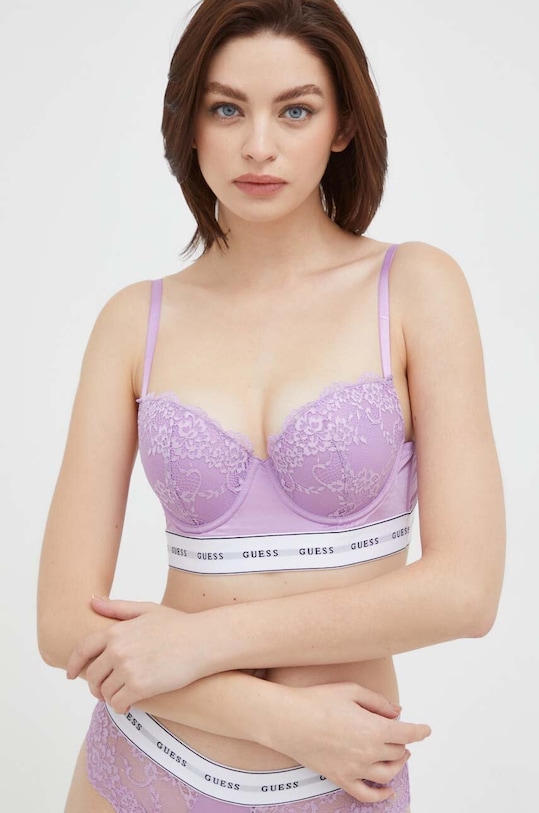 Бюстгальтер Guess кружево фиолетовой O2BC06.KBBT0
