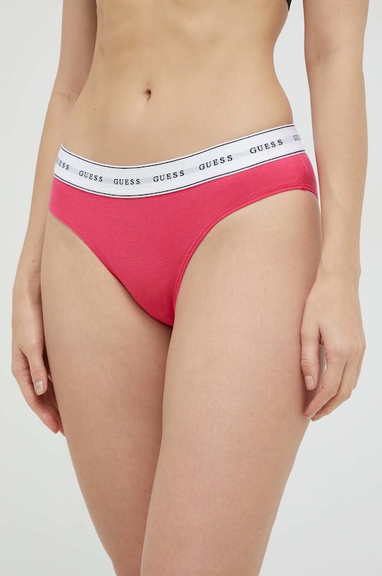 Σλιπ Guess πλεκτό ύφασμα ροζ O97E02.KBBU1