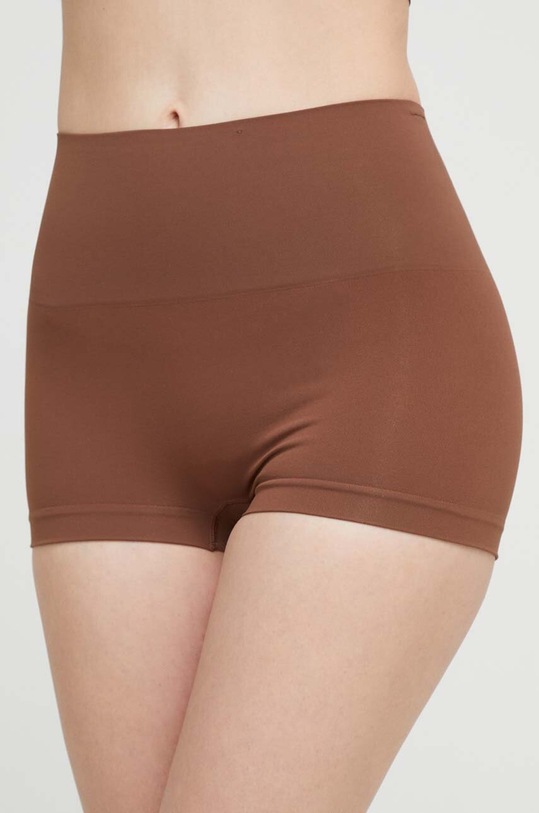 Σορτς σύσφιξης σώματος Spanx πλεκτό ύφασμα καφέ 40049R