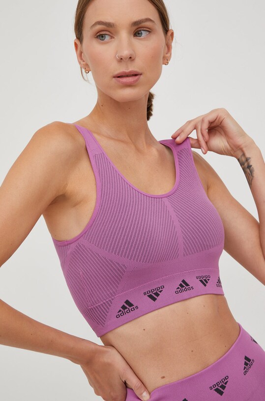 Спортивний бюстгальтер adidas Performance легко ущільнена фіолетовий HL8580