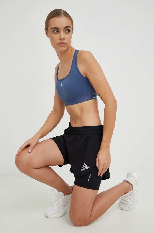 Športni modrček adidas Performance Powerreact HM6189 modra AW22