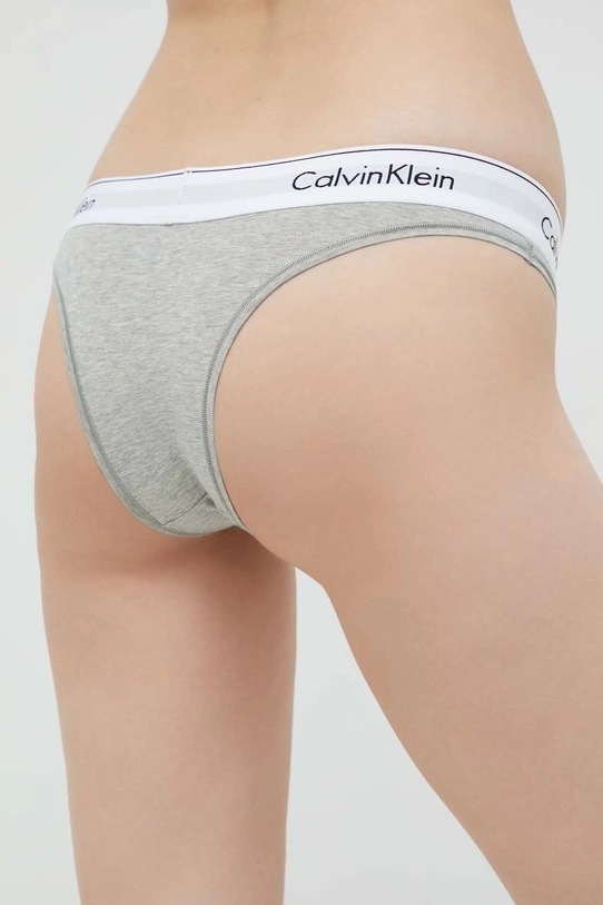 Brazílske nohavičky Calvin Klein Underwear 000QF5981E.9BYY sivá AW22