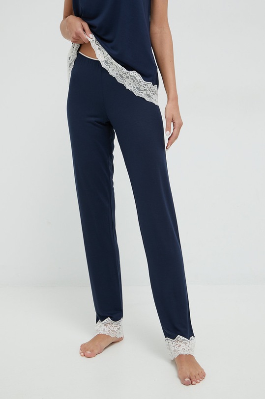 United Colors of Benetton pizsama nadrág sima sötétkék 3Z123F169.13C