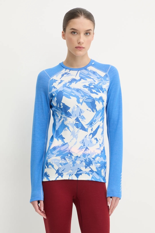 Funkční triko s dlouhým rukávem Helly Hansen LIFA MERINO outdoor modrá 49379