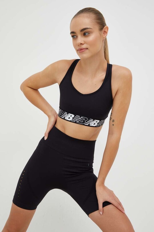 Športová podprsenka New Balance Pace Bra 3.0 bez kostíc čierna WB11034BK