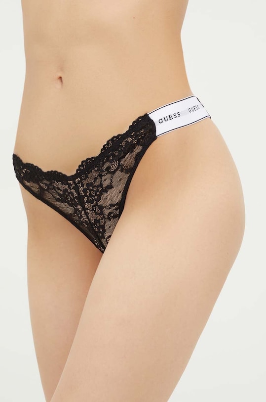 Стринги Guess BELLE гладкий чёрный O3RE08.KBBT0