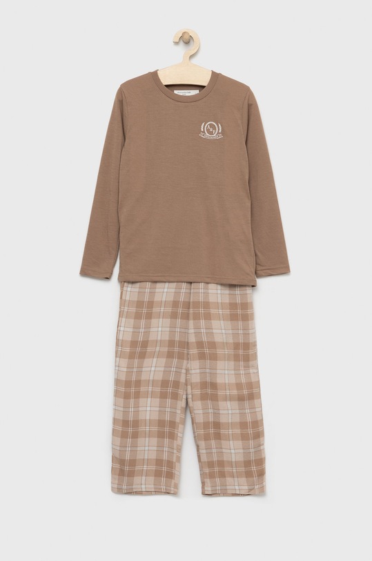 Παιδική πιτζάμα Abercrombie & Fitch σετ μπεζ KI246.2800
