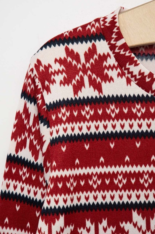 Dziewczynka Abercrombie & Fitch longsleeve piżamowy dziecięcy KI246.2813 bordowy