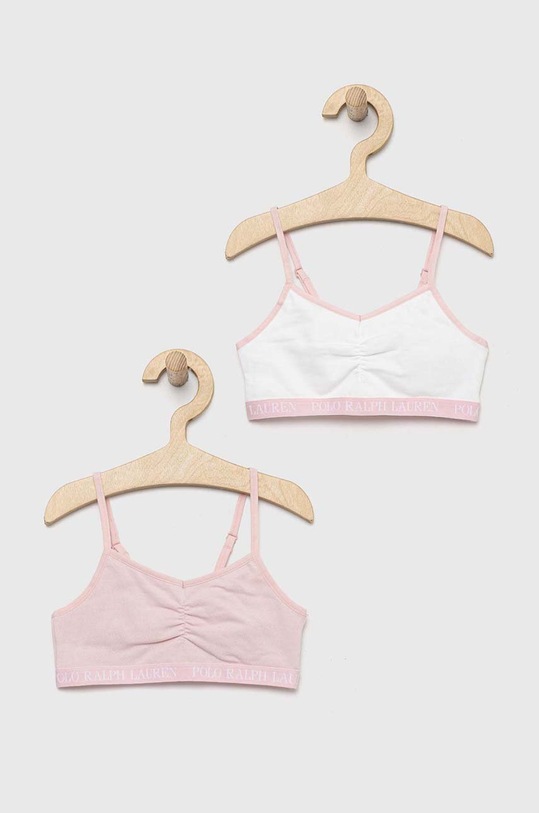 Дитячий бюстгальтер Polo Ralph Lauren 2-pack м'яка рожевий 4P5017