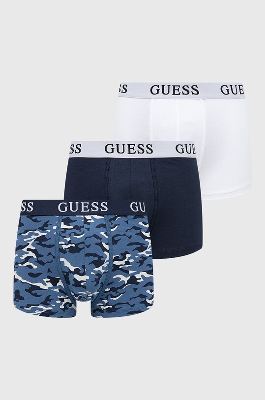 Guess bokserki 3-pack wzorzyste niebieski U2BG05.K6YW0