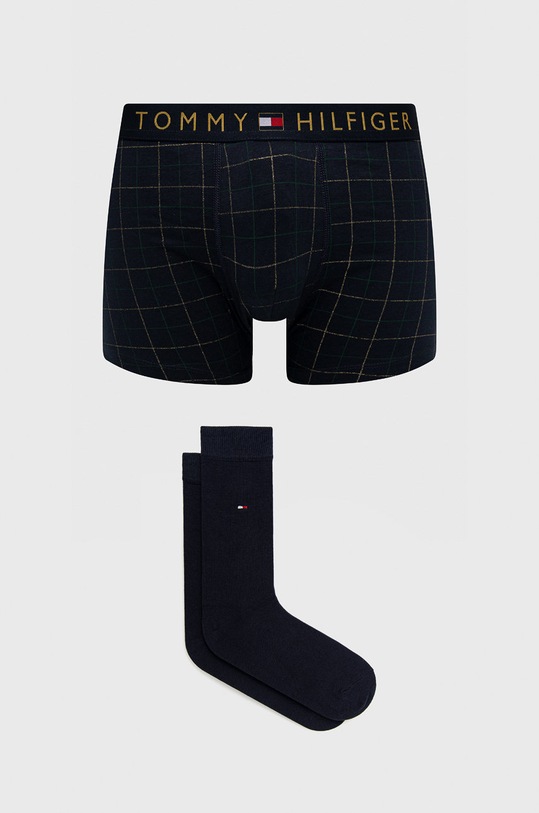 Set bokserice i čarape Tommy Hilfiger sitni uzorak mornarsko plava UM0UM01996.9BYY