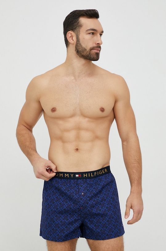 bavlněné boxerky Tommy Hilfiger pletenina námořnická modř UM0UM02344.9BYY