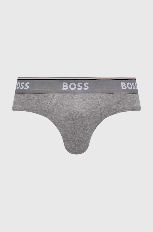 BOSS slipy 3-pack 50475273 szary AA00