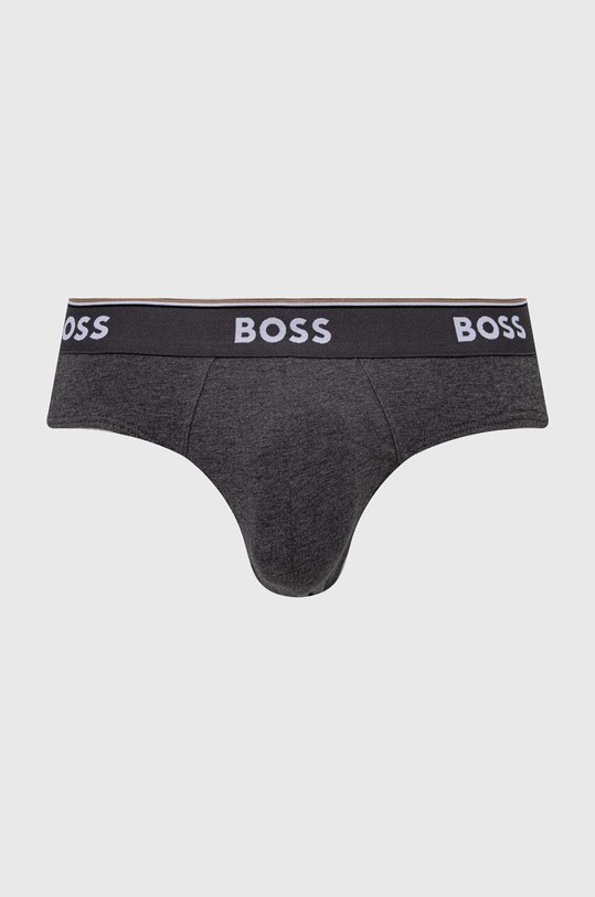 BOSS slipy 3-pack szary 50475273