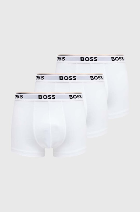 BOSS bokserki 3 - pack dzianina biały 50475274