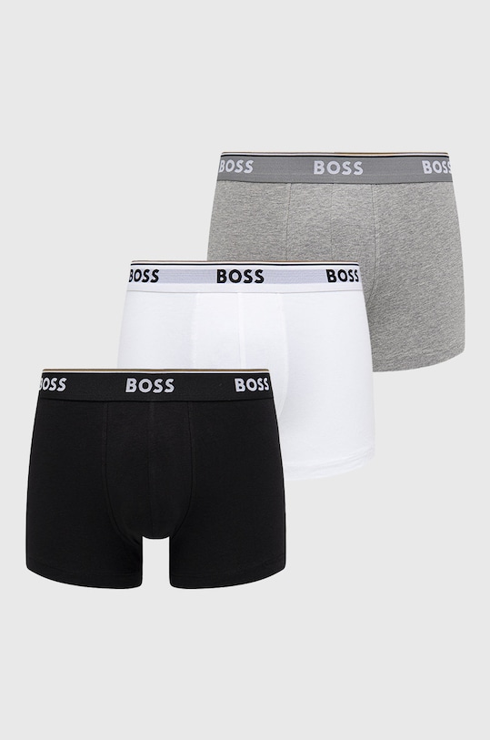 Боксерки BOSS (3 чифта) меланж бял 50475274