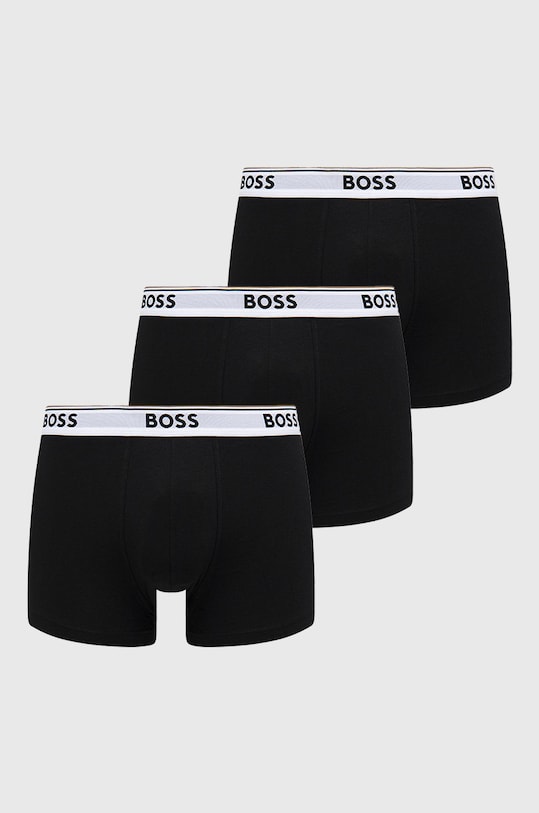 BOSS bokserki 3 - pack dzianina czarny 50475274