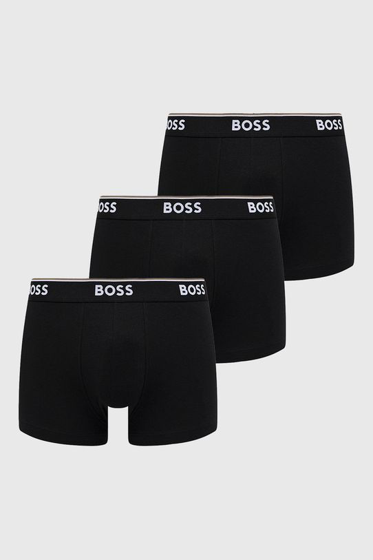 BOSS bokserki 3 - pack dzianina czarny 50475274