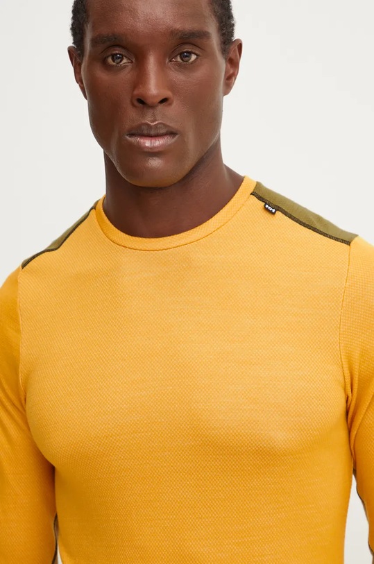Helly Hansen longsleeve funcțional din lână LIFA MERINO galben 49364