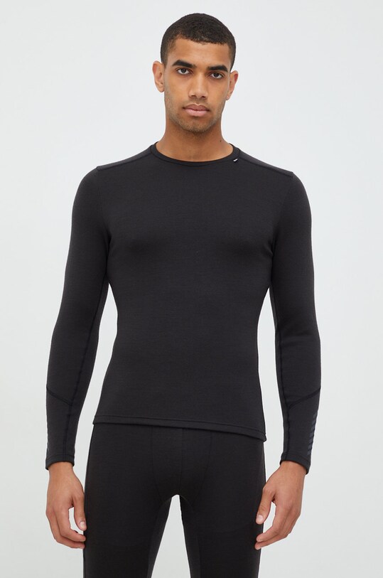 Helly Hansen longsleeve funcțional din lână LIFA MERINO Planet friendly negru 49364