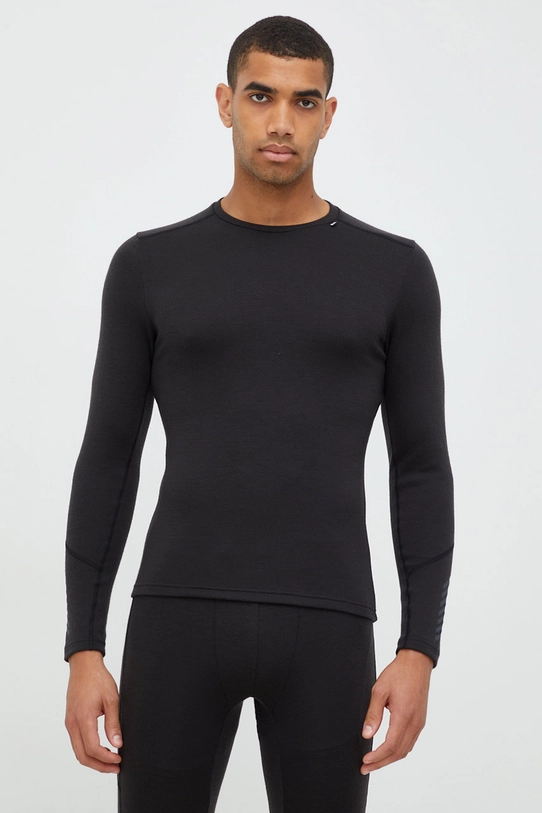 Helly Hansen longsleeve funcțional din lână LIFA MERINO Planet friendly negru 49364