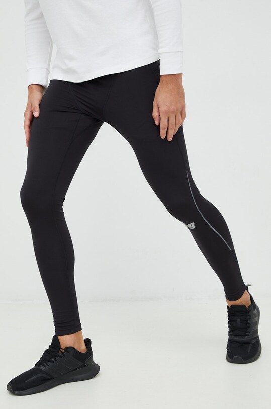 New Balance leggins de alergare Impact Run tricotaj negru MP21273BK