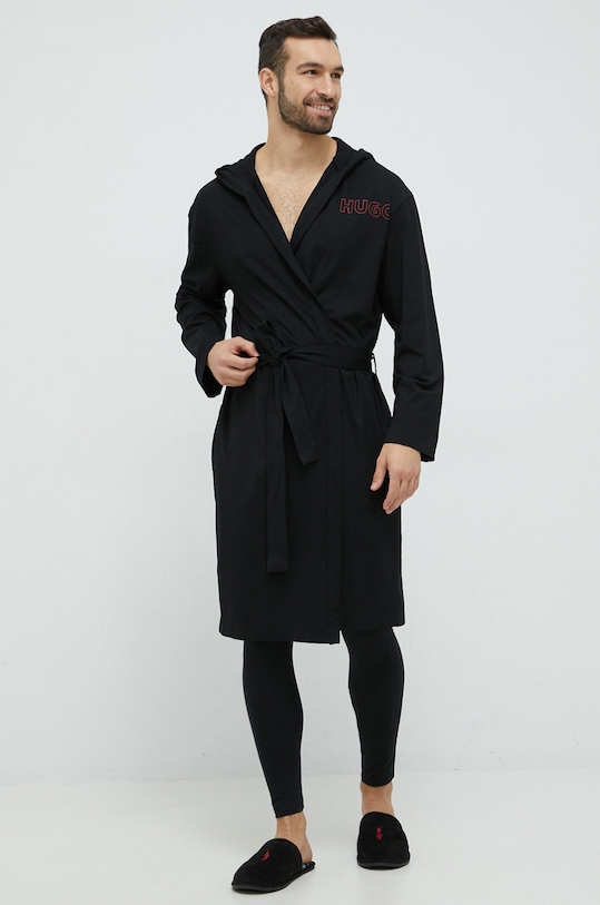 HUGO szlafrok 50480296 czarny SS23