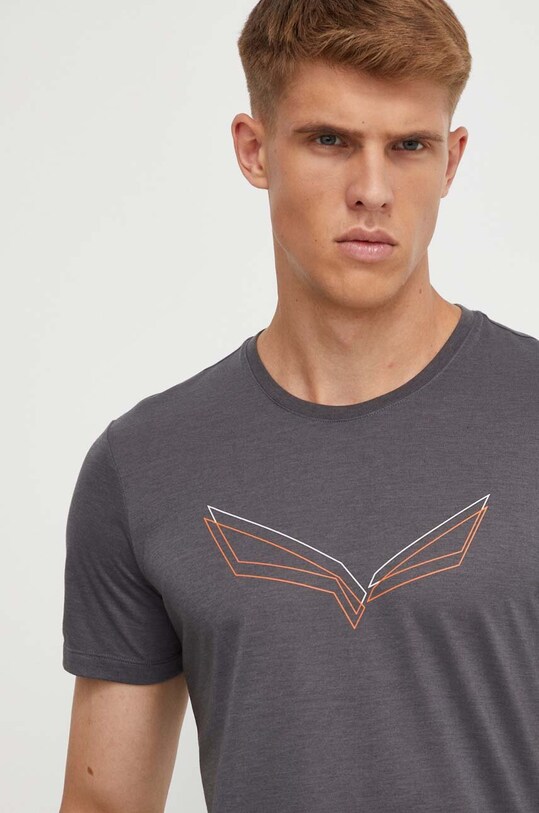 Salewa t-shirt sportowy Pure Eagle Frame Dry szary 00.0000028448