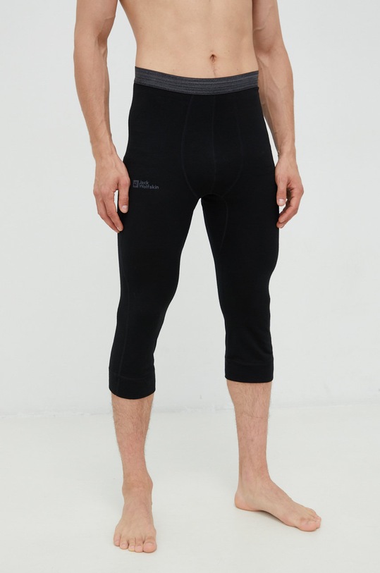 Jack Wolfskin funkční legíny Alpspitze Wool 1808711 černá AW22