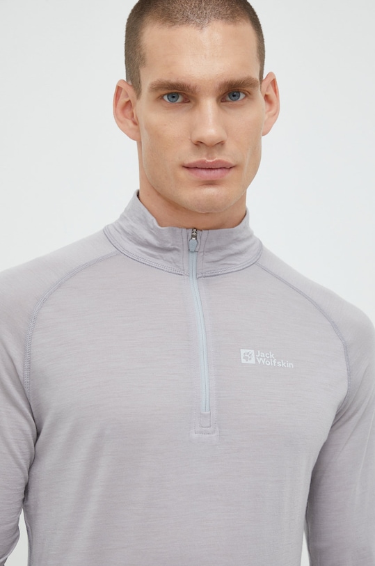 Jack Wolfskin funkcionális hosszú ujjú ing Alpspitze Wool szürke 1808701