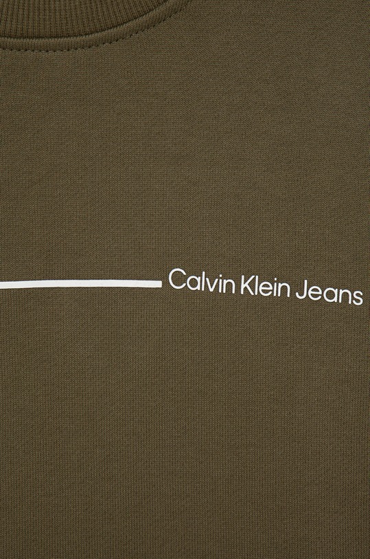 Chłopiec Calvin Klein Jeans bluza bawełniana dziecięca IB0IB01295.9BYY IB0IB01295.9BYY zielony