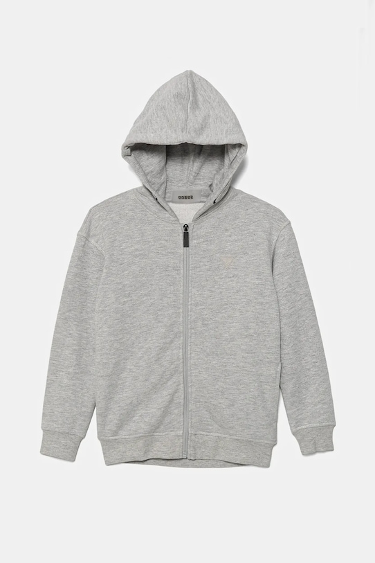 Dětská mikina Guess s kapucí šedá L2YQ44.KAIJ1