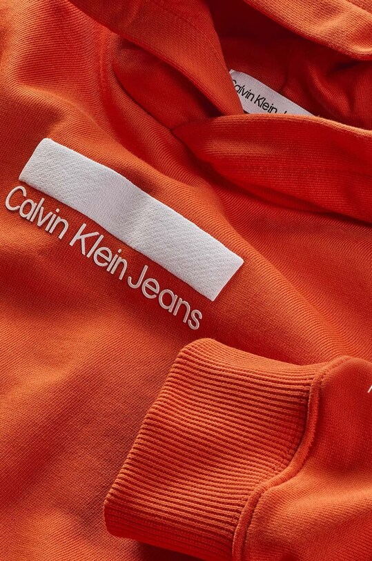 Chłopiec Calvin Klein Jeans bluza dziecięca IB0IB01437.9BYY pomarańczowy