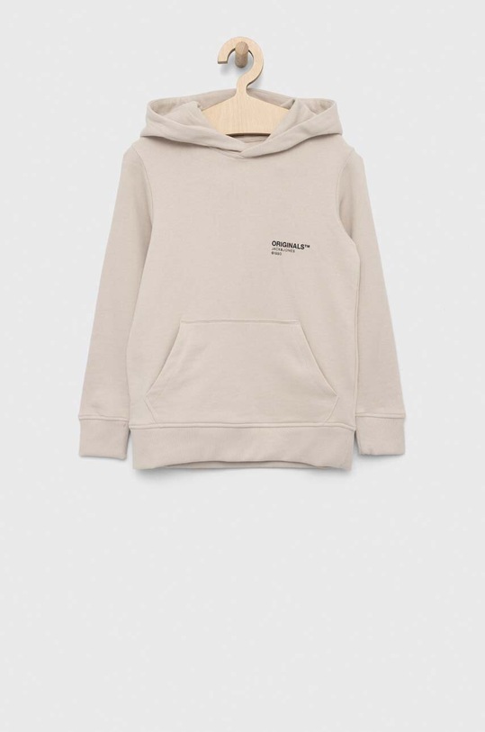 Dječja pamučna dukserica Jack & Jones pamuk bež 12216470.Moonbeam