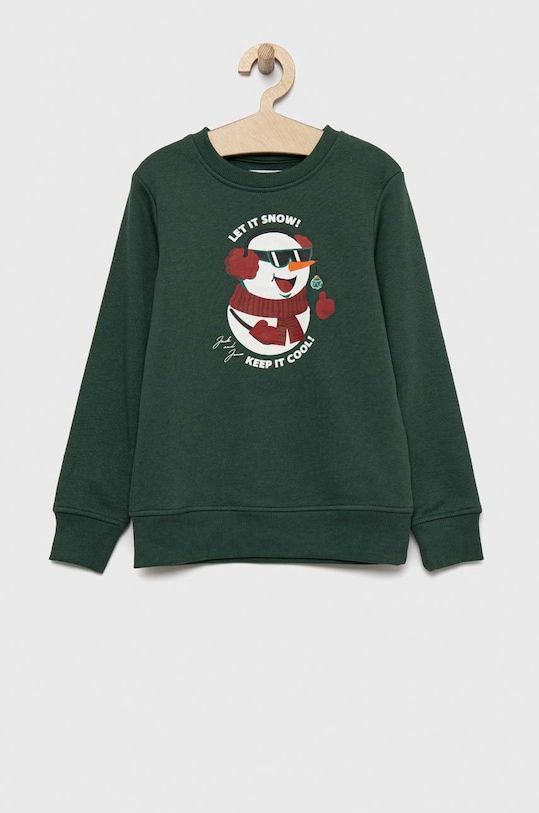 Otroška mikica Jack & Jones Potisk zelena 12222091.TrekkingGr