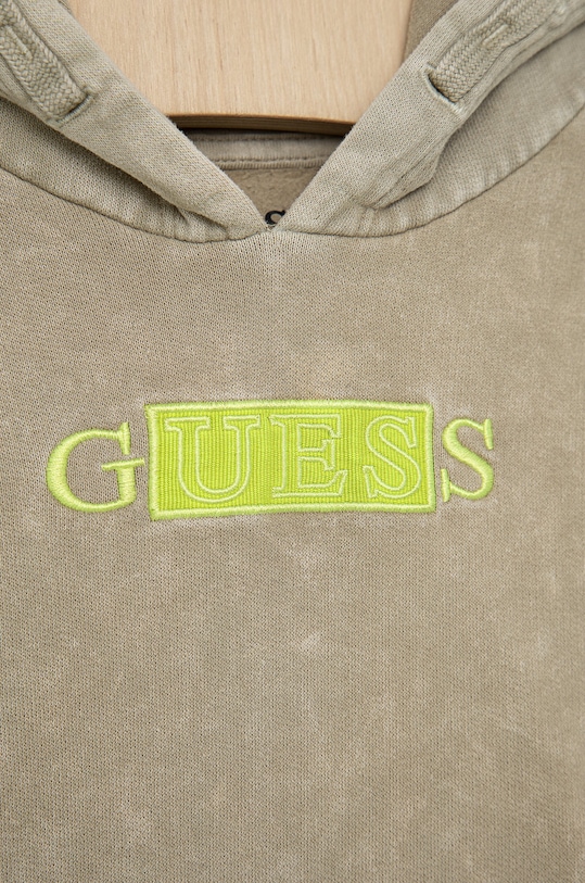 Момче Детски памучен суичър Guess L2BQ03.KBDA1 зелен