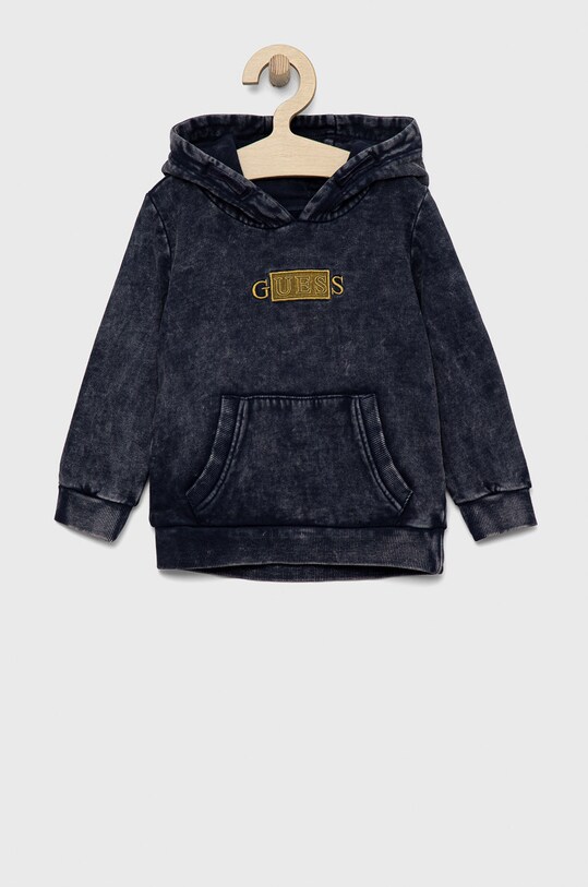 Guess hanorac de bumbac pentru copii cu modele bleumarin N2BQ01.KBDA1