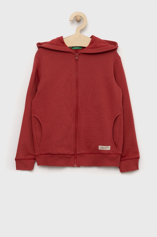 United Colors of Benetton bluza bawełniana dziecięca bawełna różowy 3QLAC500W.G