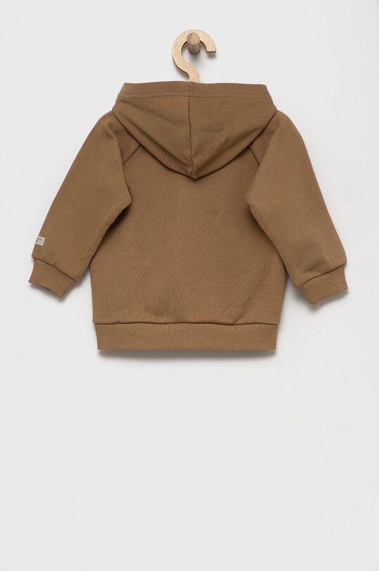 Παιδική βαμβακερή μπλούζα United Colors of Benetton 3QLAG500T.P καφέ AW22