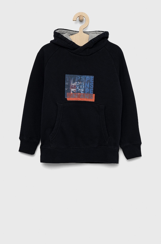 Παιδική βαμβακερή μπλούζα Pepe Jeans Omar στάμπα σκούρο μπλε PB581430.594