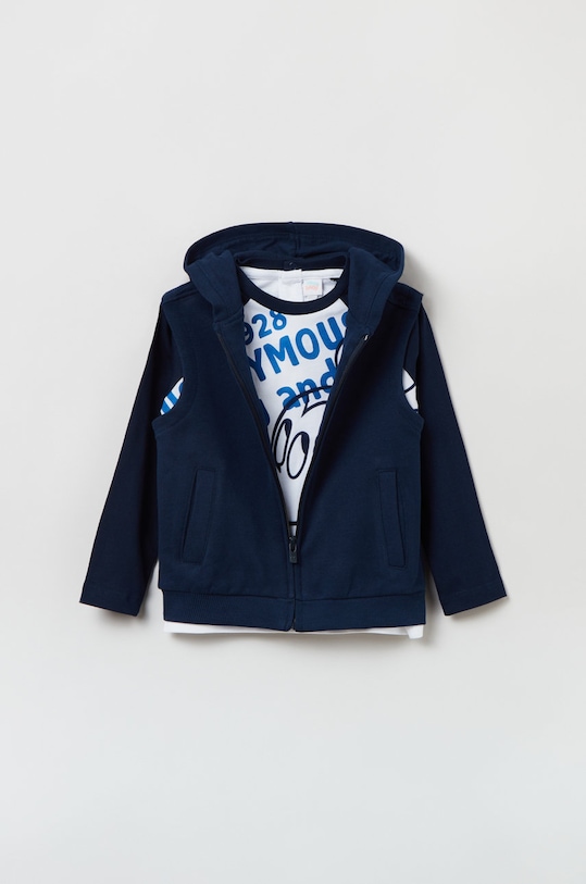 OVS komplet bawełniany niemowlęcy nadruk granatowy 1607611.Boy.9.36months.