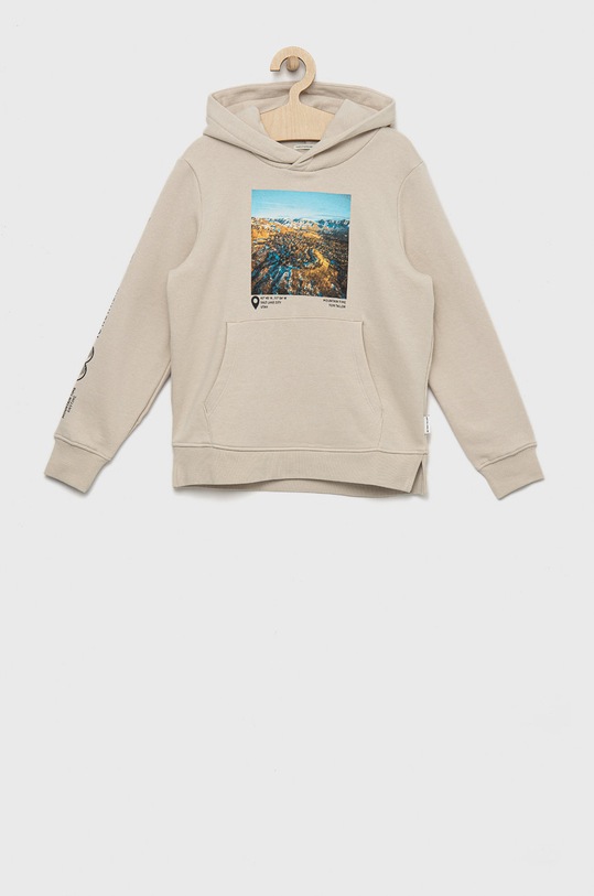 Dětská mikina Tom Tailor s kapucí béžová 1033195